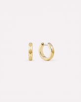 Gold Hoop Earrings - Walker Huggie Hoops