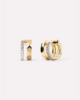 Gold Hoops Earrings - Esme Double