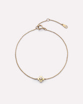 Solid Yellow Gold - Diamond Mini Flower Bracelet