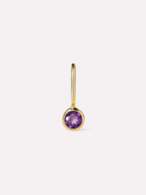 Solid Yellow Gold - Amethyst Mini Birthstone Charm
