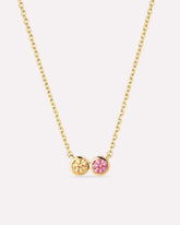 Birthstone Necklace - 2 Stone Birthstone Necklace