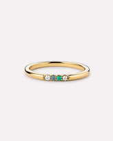 Solid Yellow Gold - 4 Stone Birthstone Ring