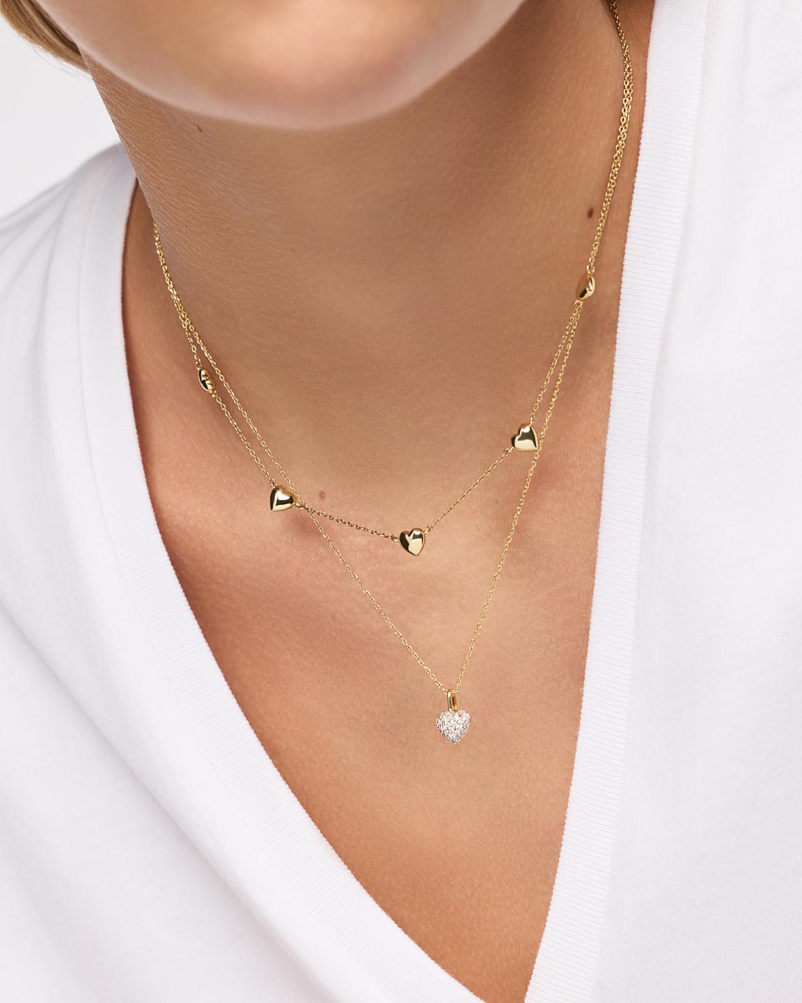 Heart Necklace - Lev Mini Station Necklace