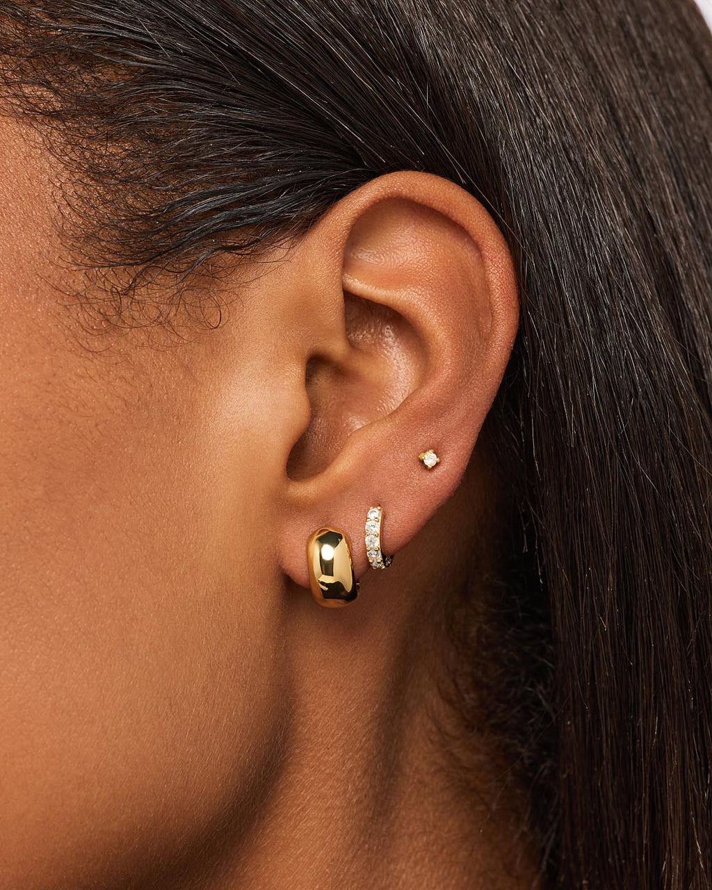 Gold Hoop Earrings - Giulia Bold
