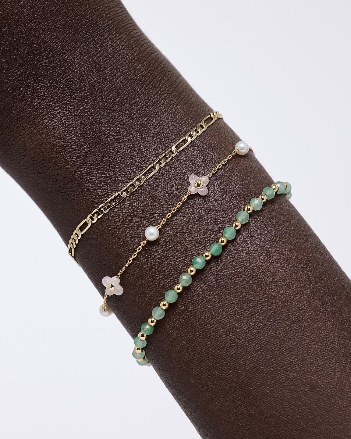 Flower Bracelet - Hannah Bracelet Rose Quartz