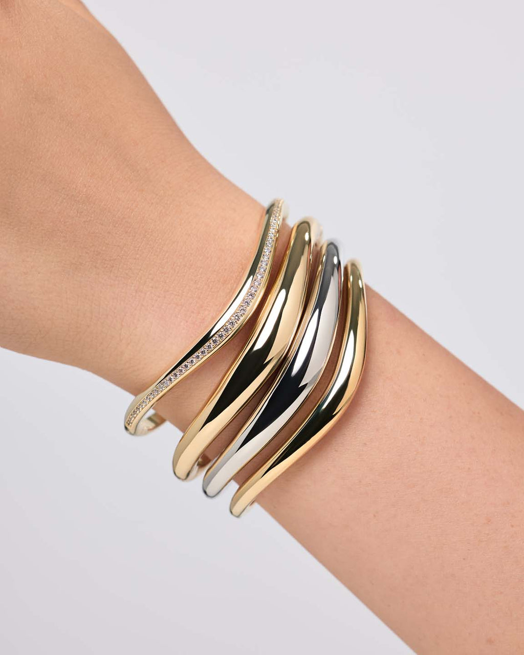 Gold Bangle Bracelet - Talia Slim