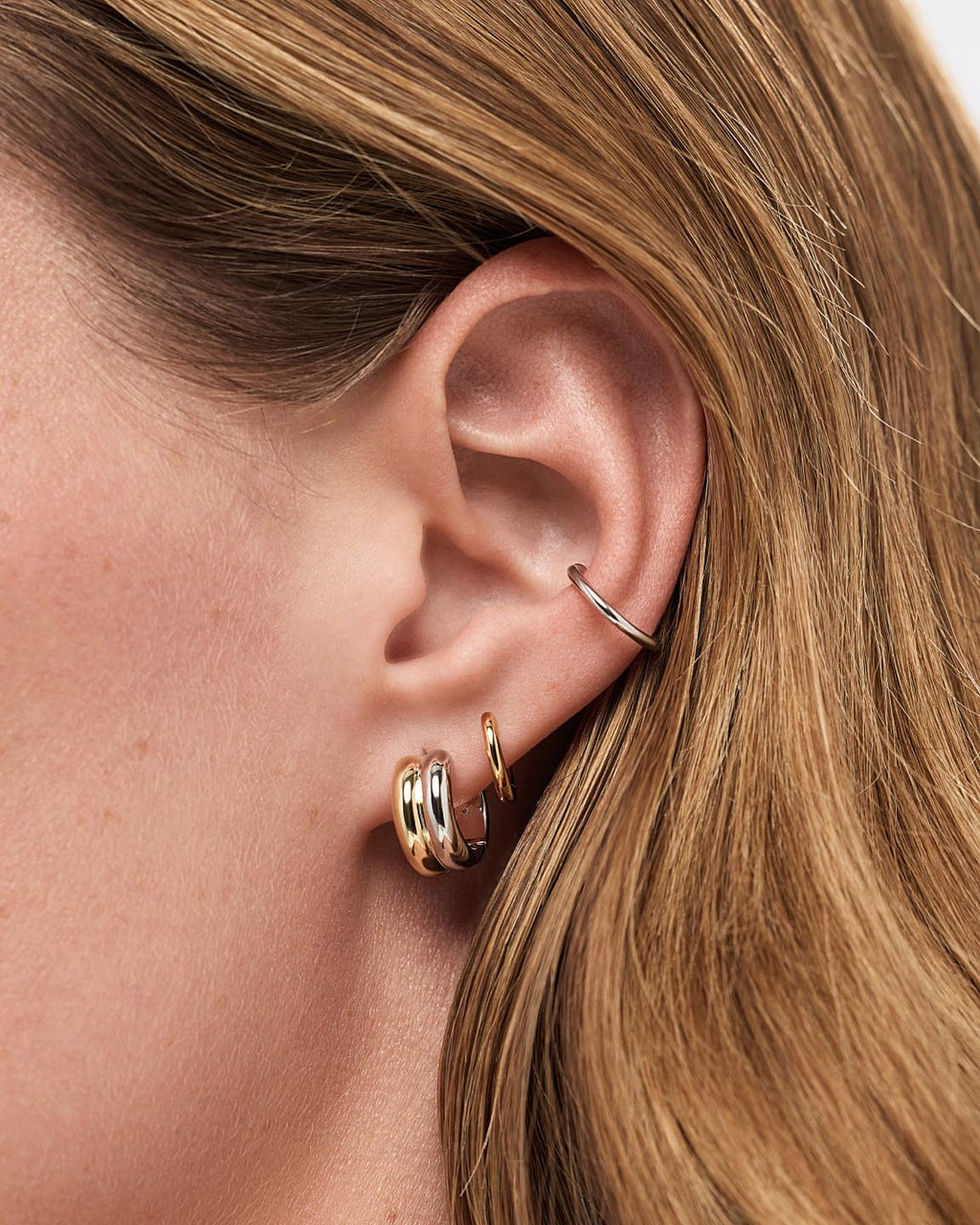 Huggie Hoop Earrings - Asher Bold