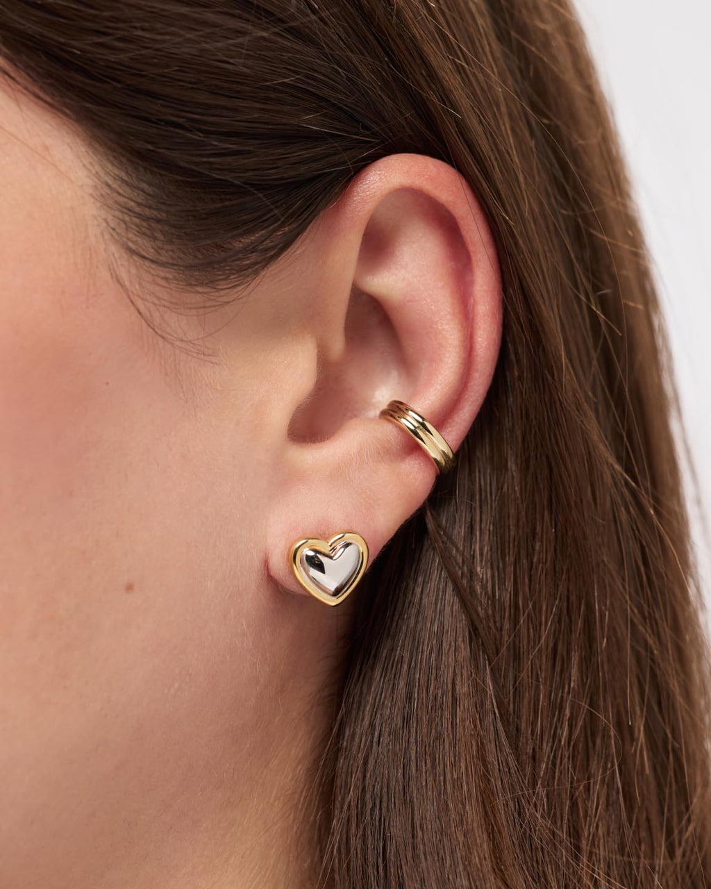 Stud Earrings - Lev Studs Two Tone