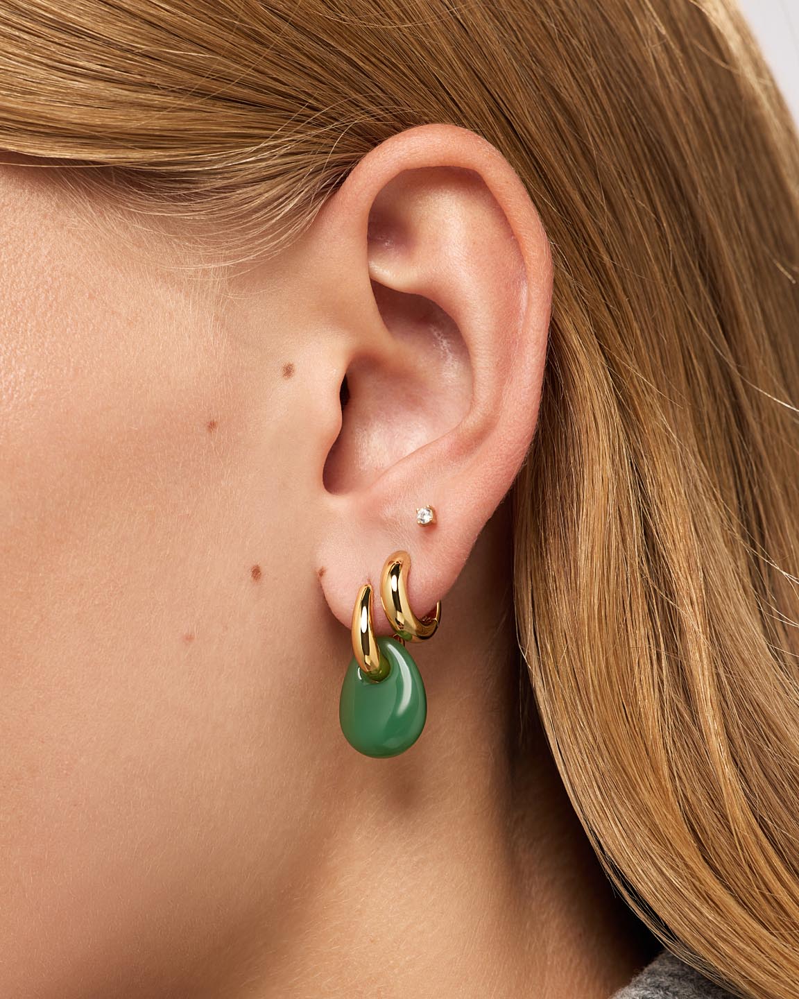 Gold Drop Earrings - Kayla