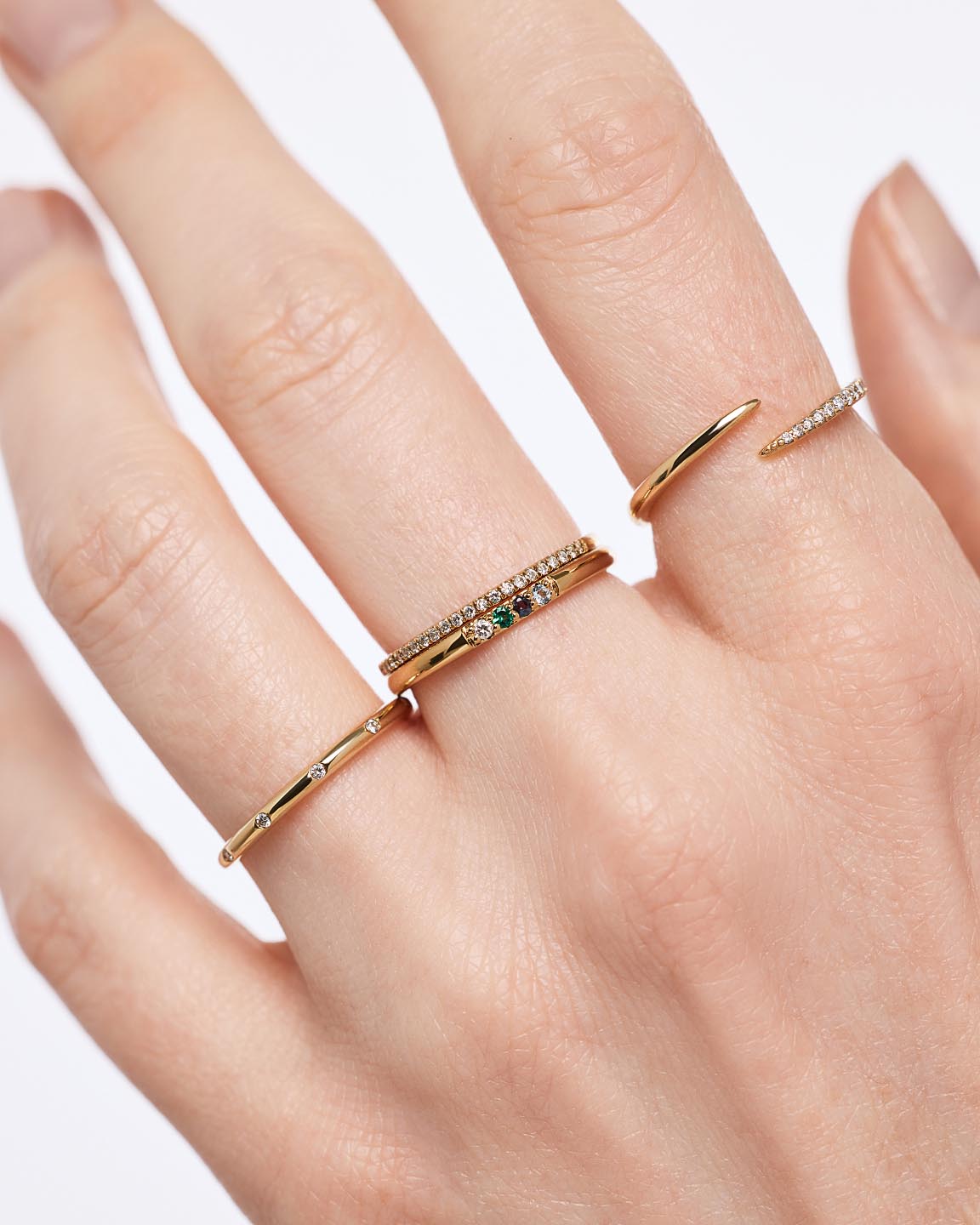 Birthstone Jewelry - 4 Stone Birthstone Ring