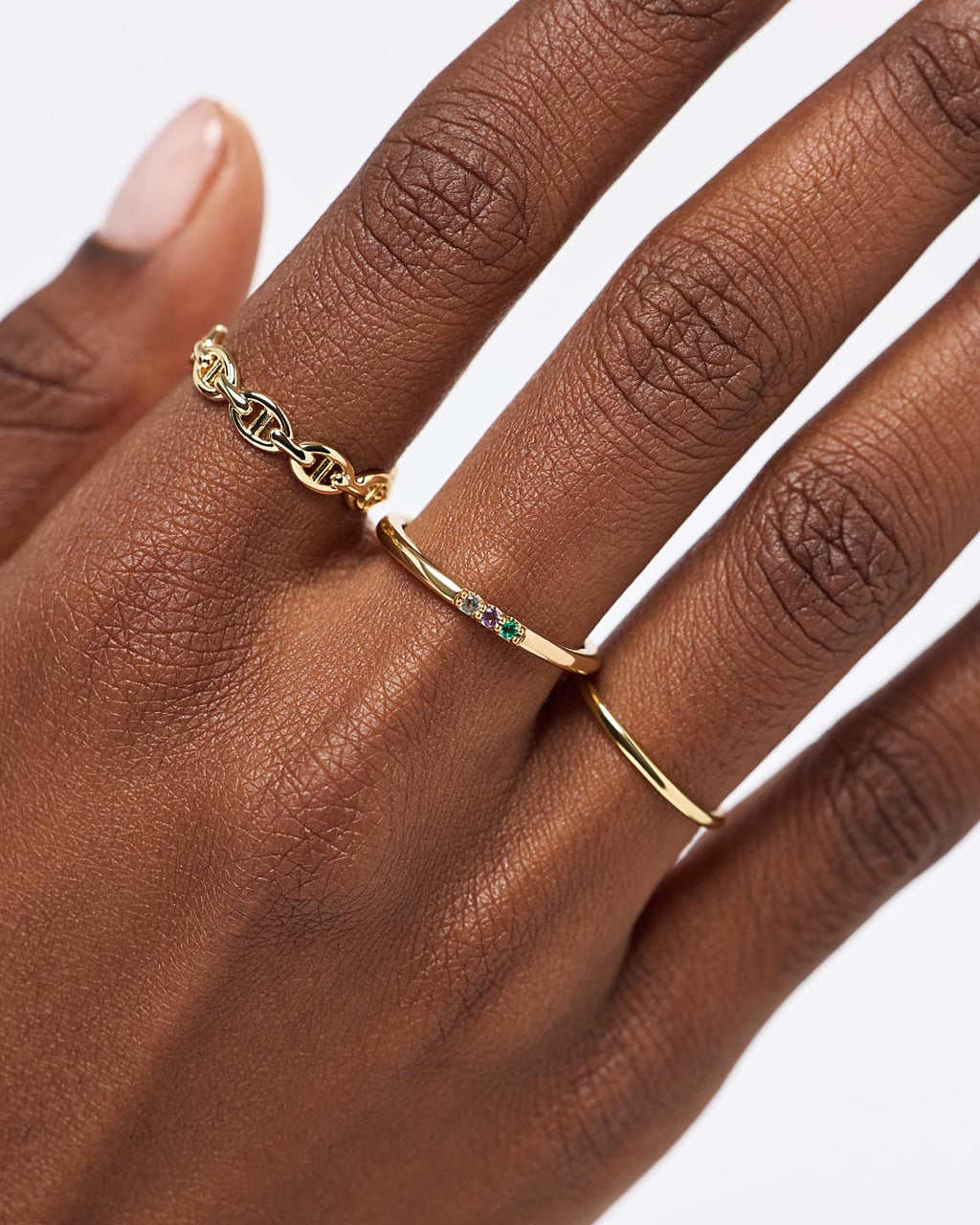 Birthstone Jewelry - 3 Stone Birthstone Ring