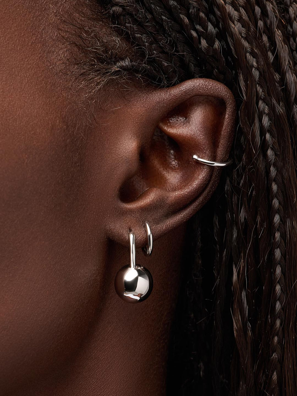 Statement Earrings - Perry Silver