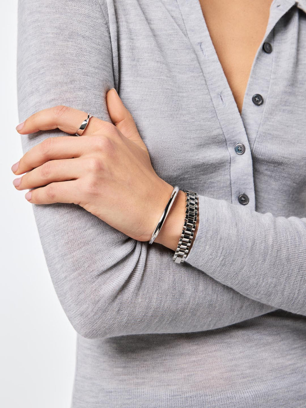 Watch Strap Bracelet - Ora Silver