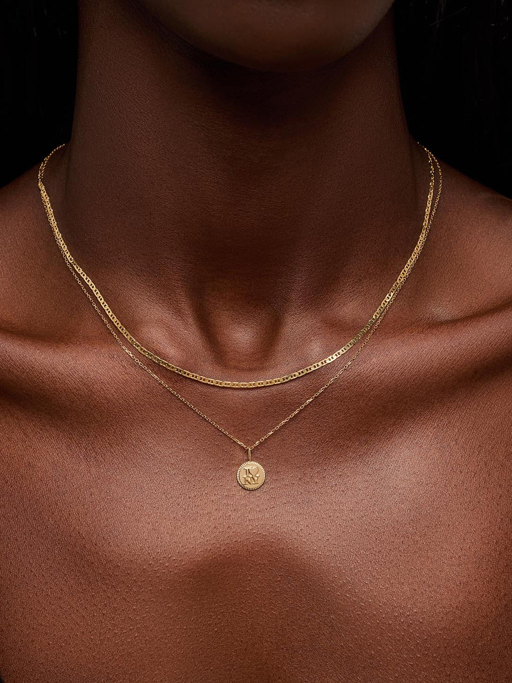 Solid Yellow Gold - NYC Charm Necklace