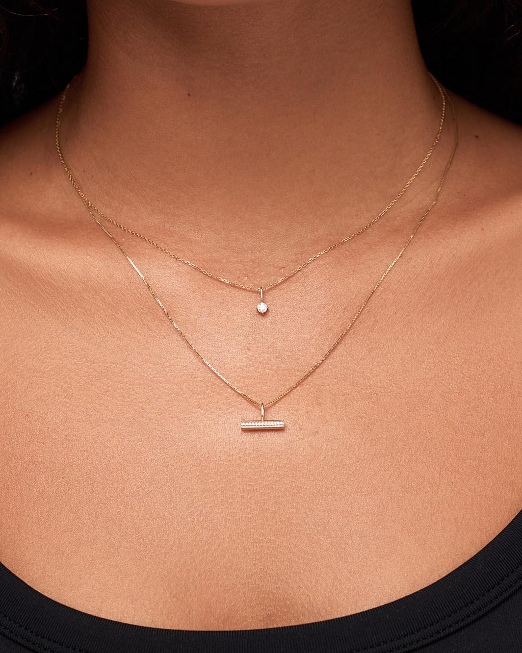 Solid Yellow Gold - Diamond Toggle Charm
