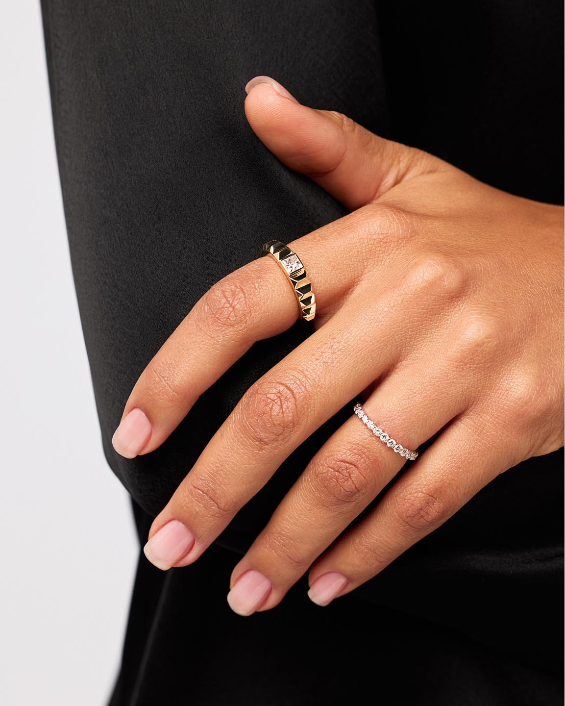 Solid Yellow Gold - Diamond Astrid Ring