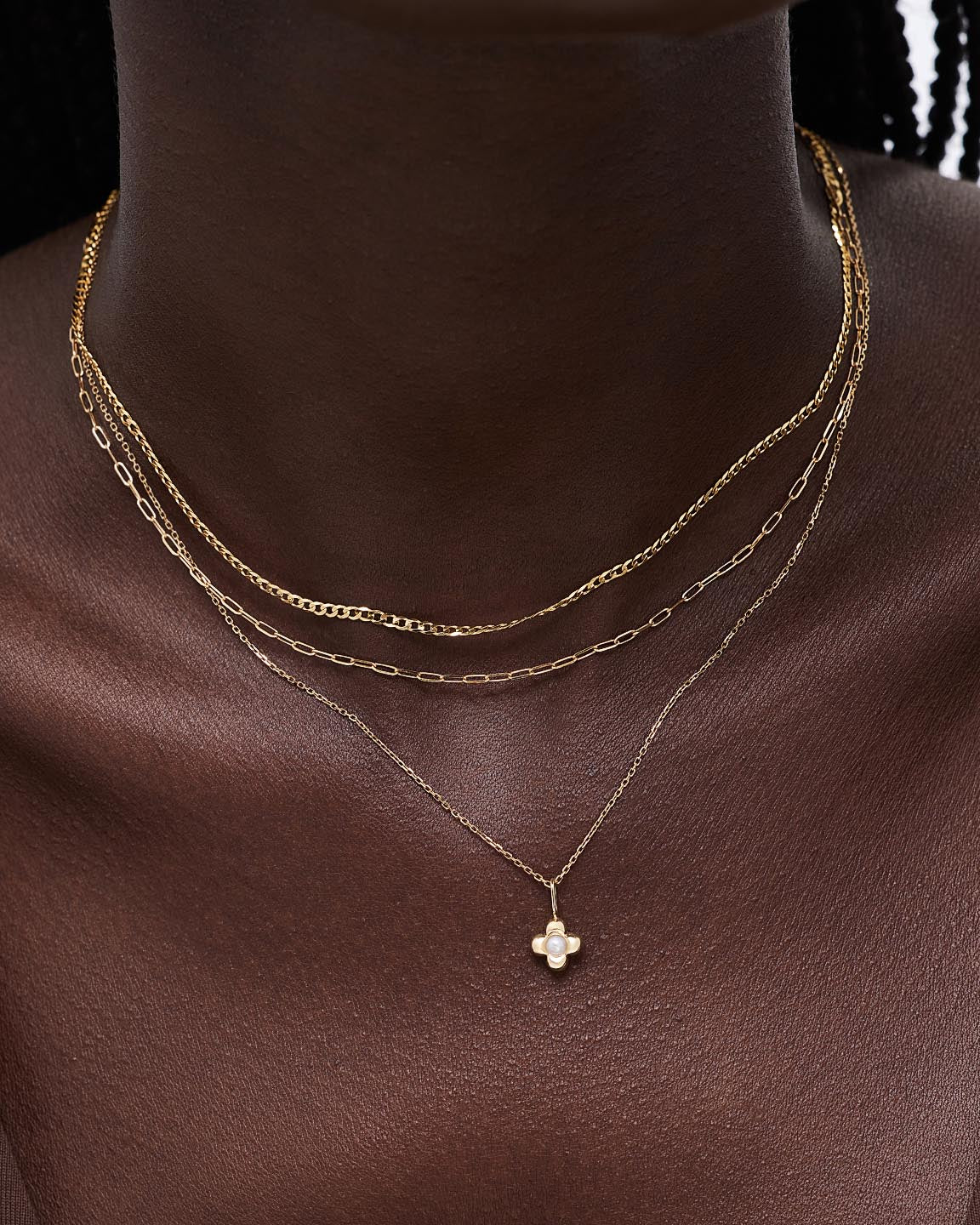 Solid Yellow Gold - Pearl Mini Liora Charm