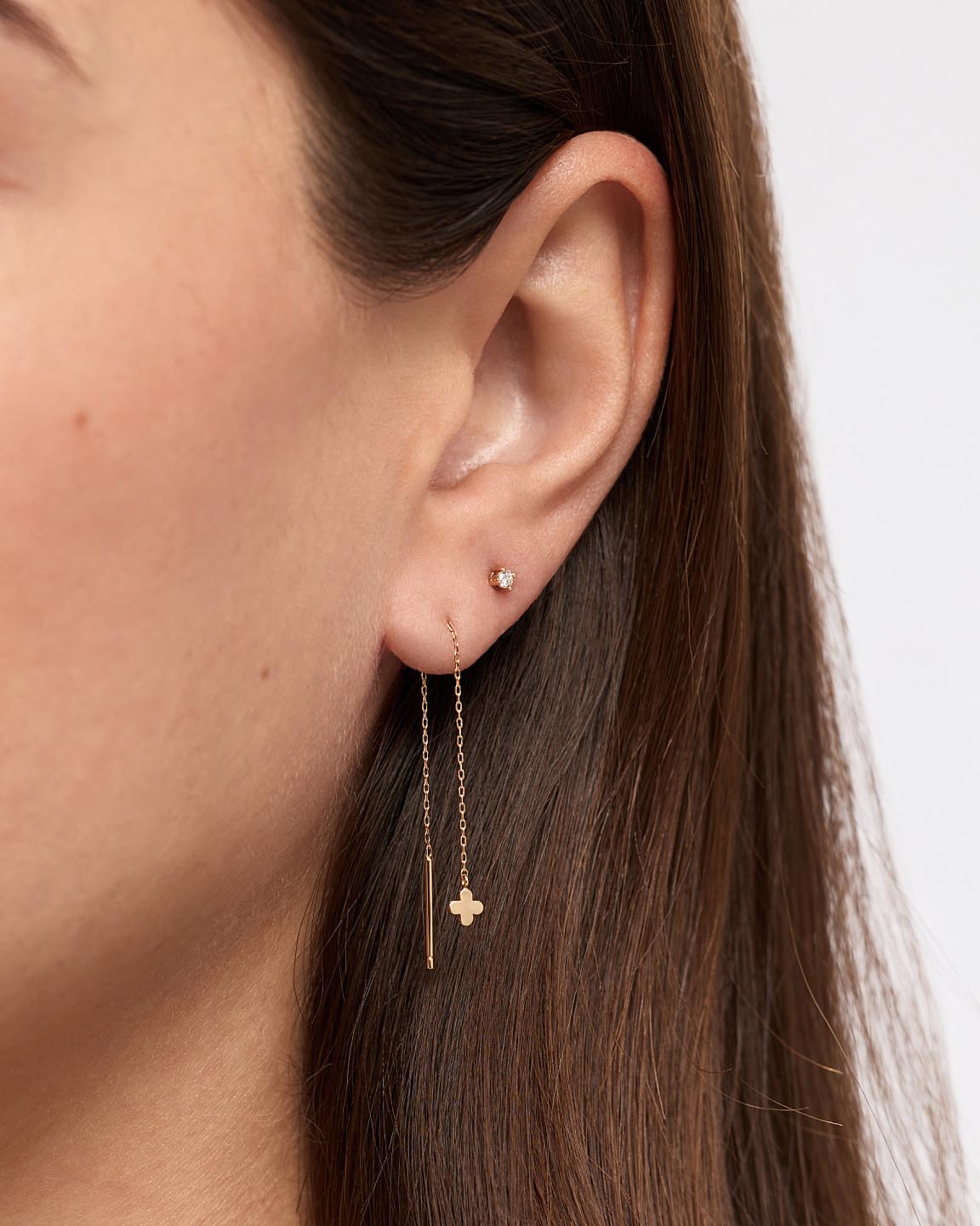 Solid Yellow Gold - Mini Flower Threaders