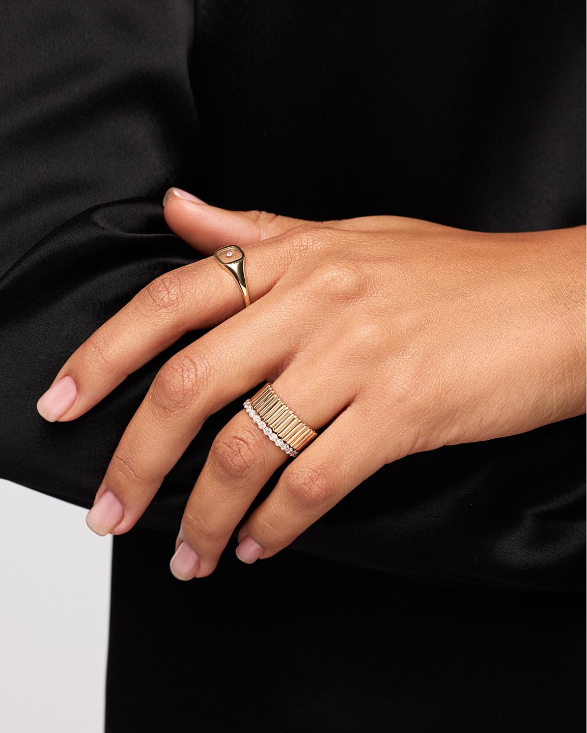 Solid Yellow Gold - Galaxy Ring Wide