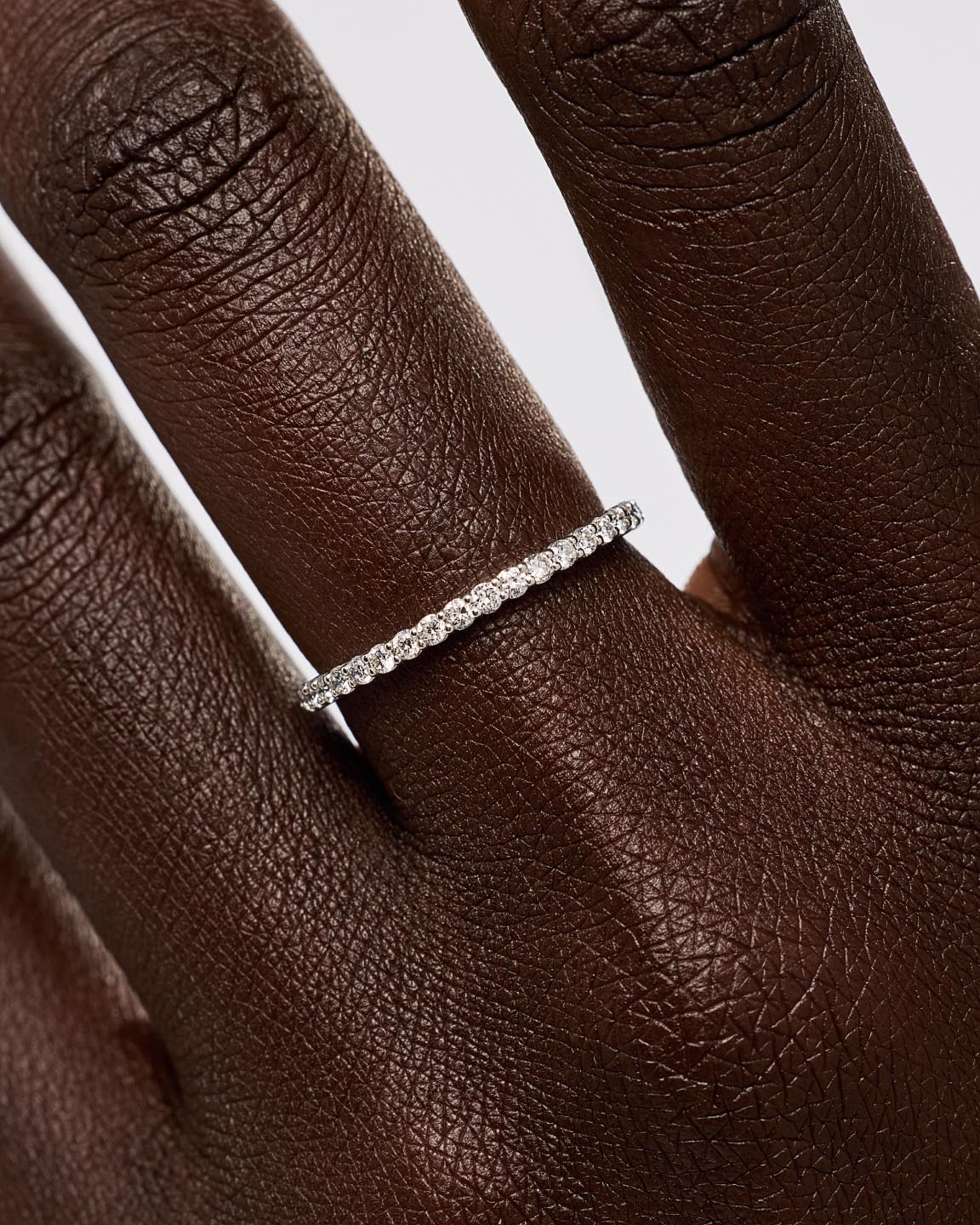 Solid White Gold - Eternity Diamond Ring (1/2 ctw)