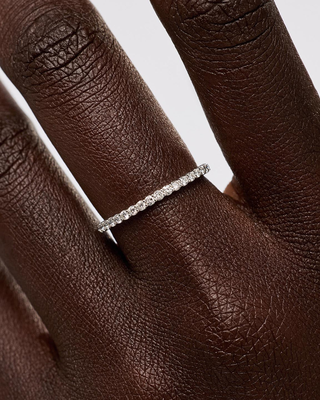 Solid White Gold - Eternity Diamond Ring (1/2 ctw)