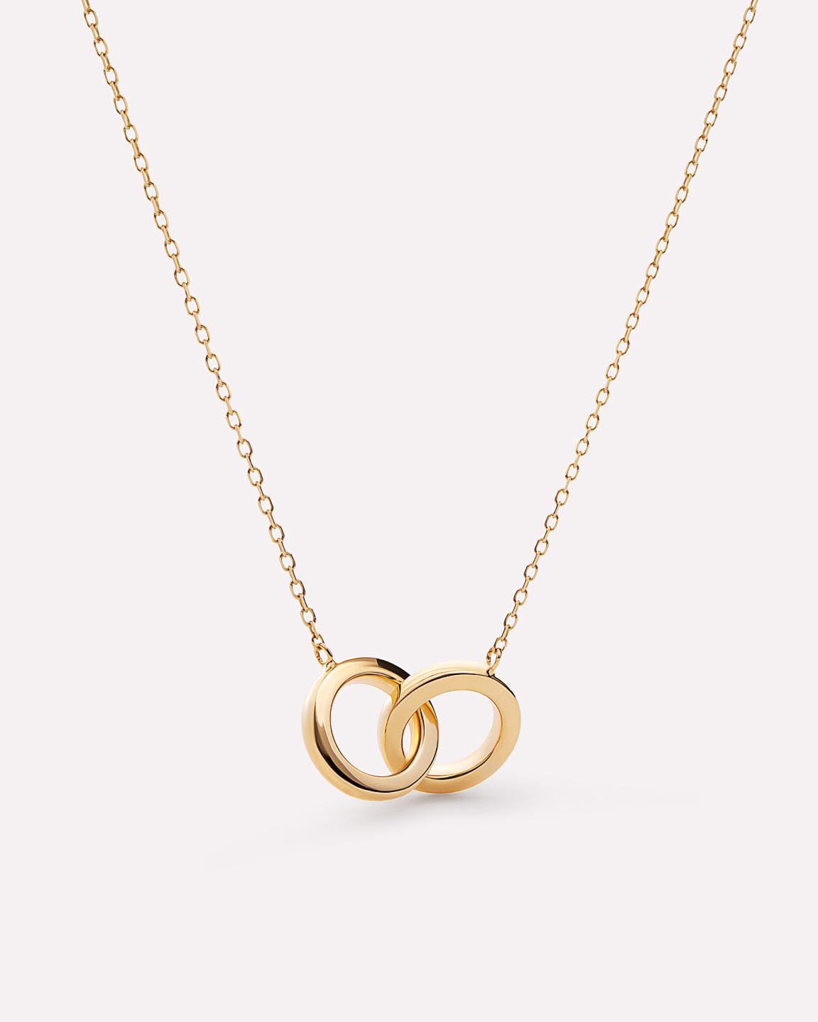 Solid Yellow Gold - Duo Links Necklace
