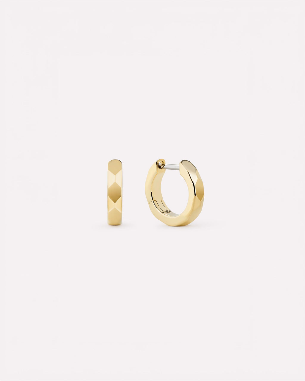 Gold Hoop Earrings - Walker Huggie Hoops