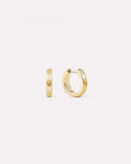 Gold Hoop Earrings - Walker Huggie Hoops