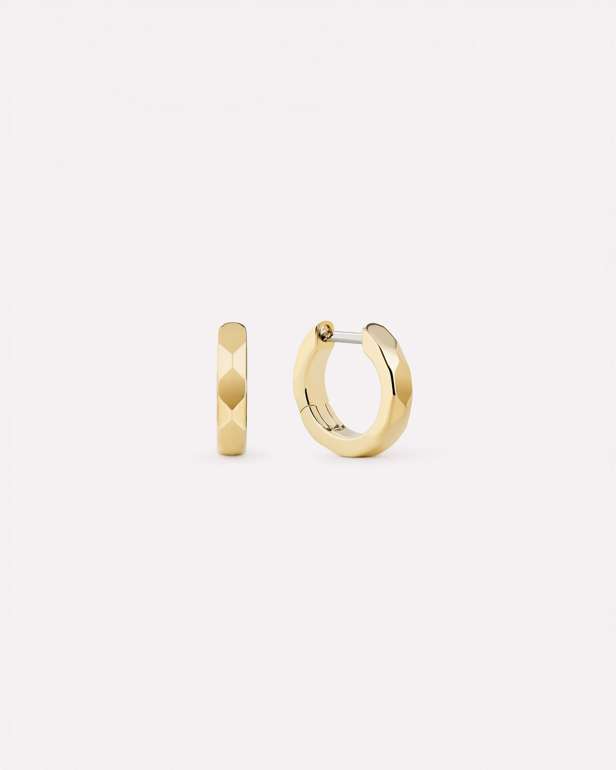 Gold Hoop Earrings - Walker Huggie Hoops