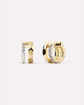 Gold Hoops Earrings - Esme Double