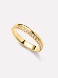 Gold Band Ring - Celine Double