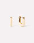 Huggie Earrings - Dakota Mini White