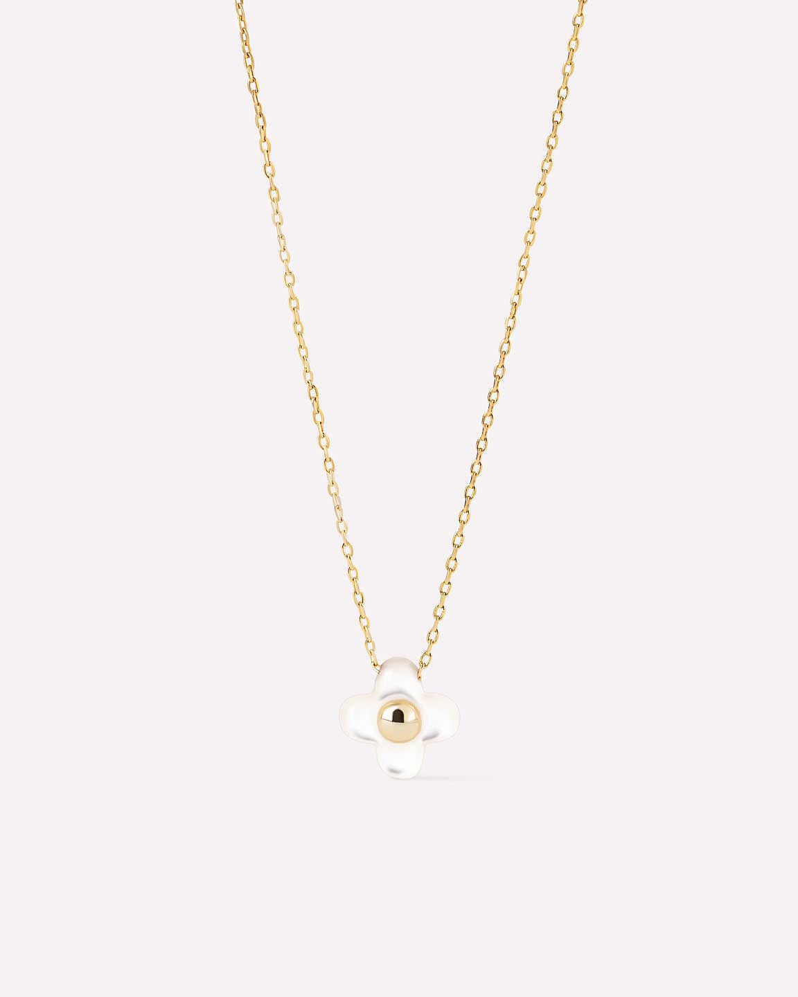 Flower Necklace - Liora Pendant Mini Mother of Pearl