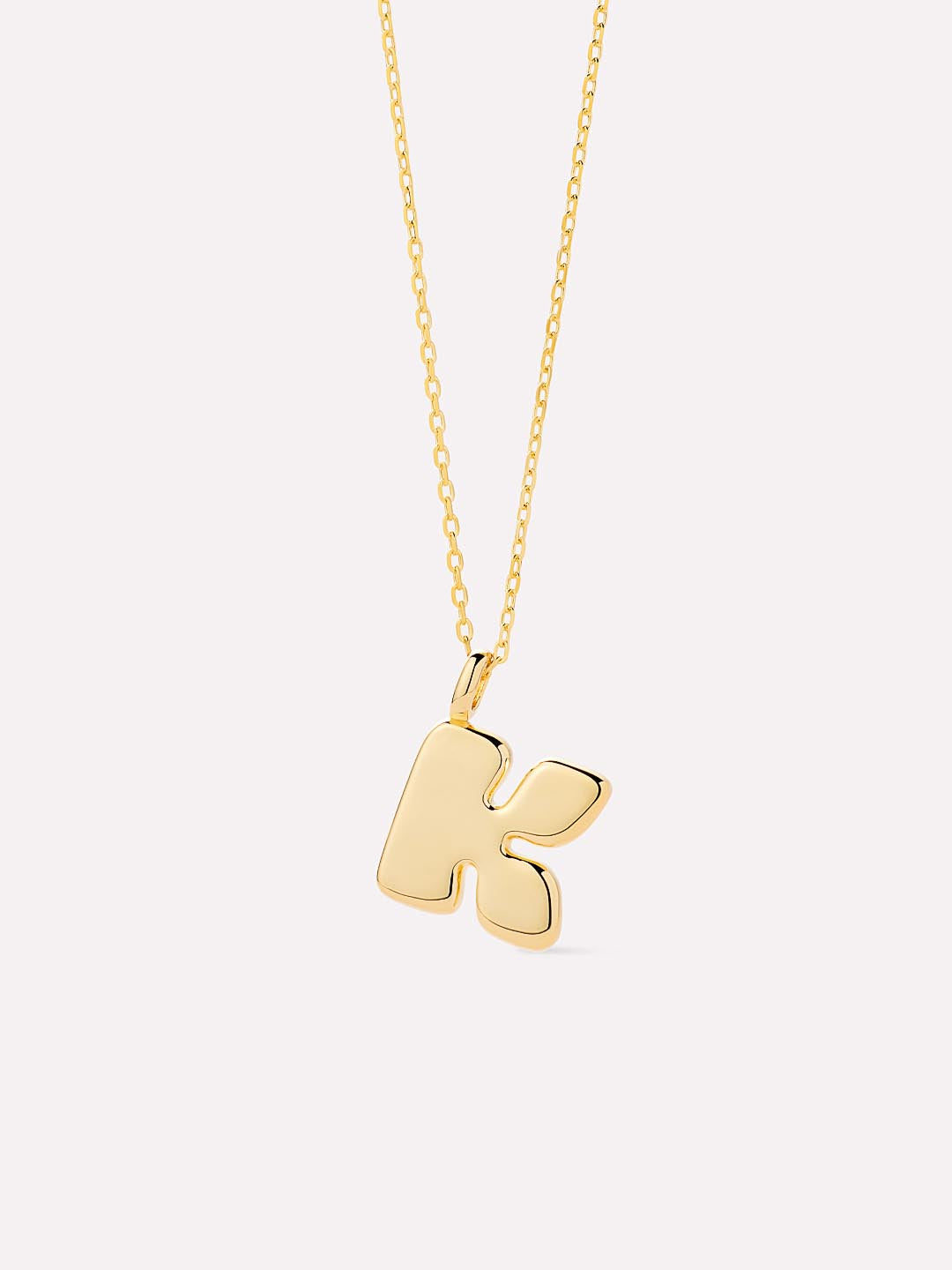Sterling Silver - Bubble Letter Necklace