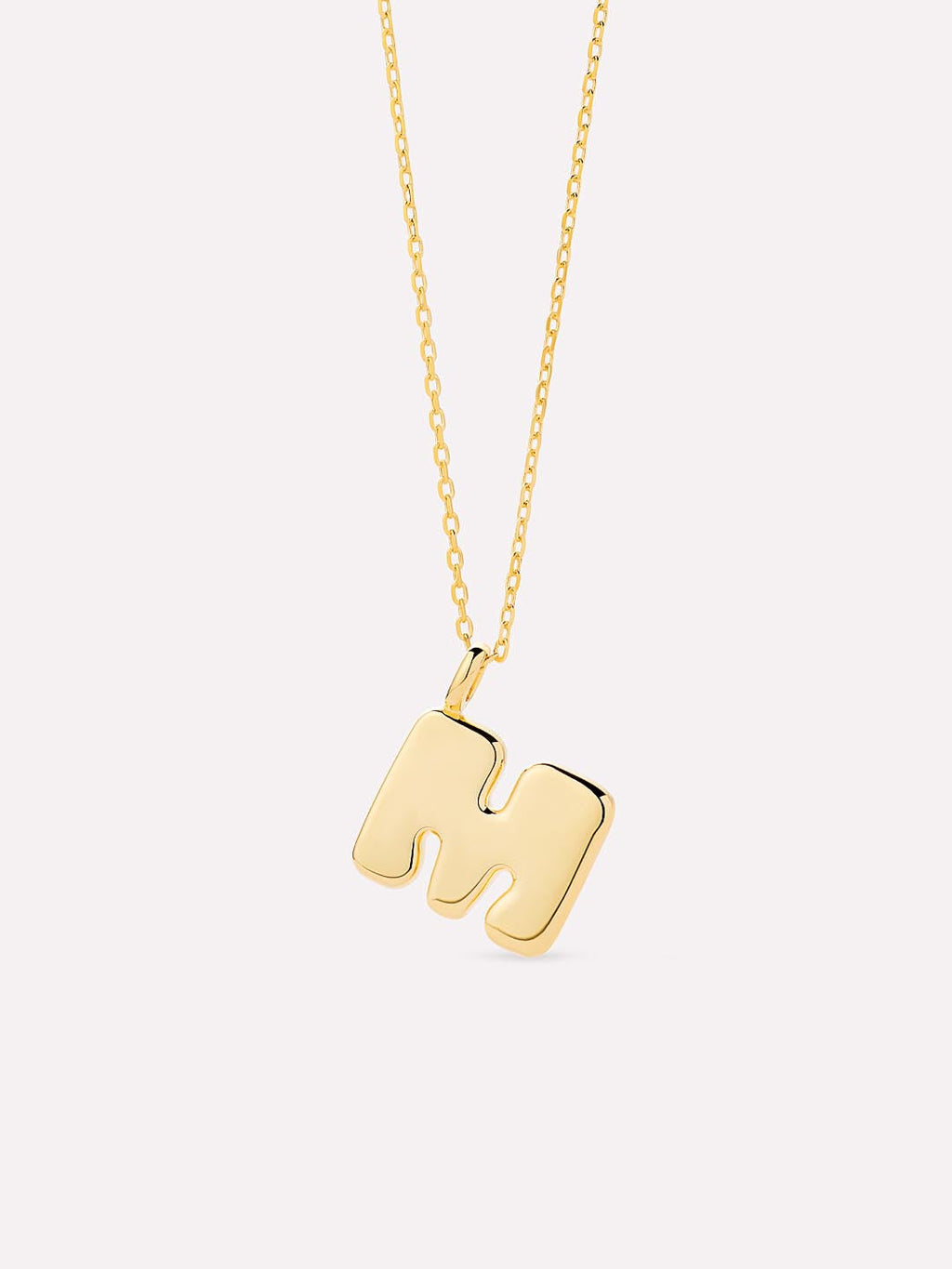 Sterling Silver - Bubble Letter Necklace