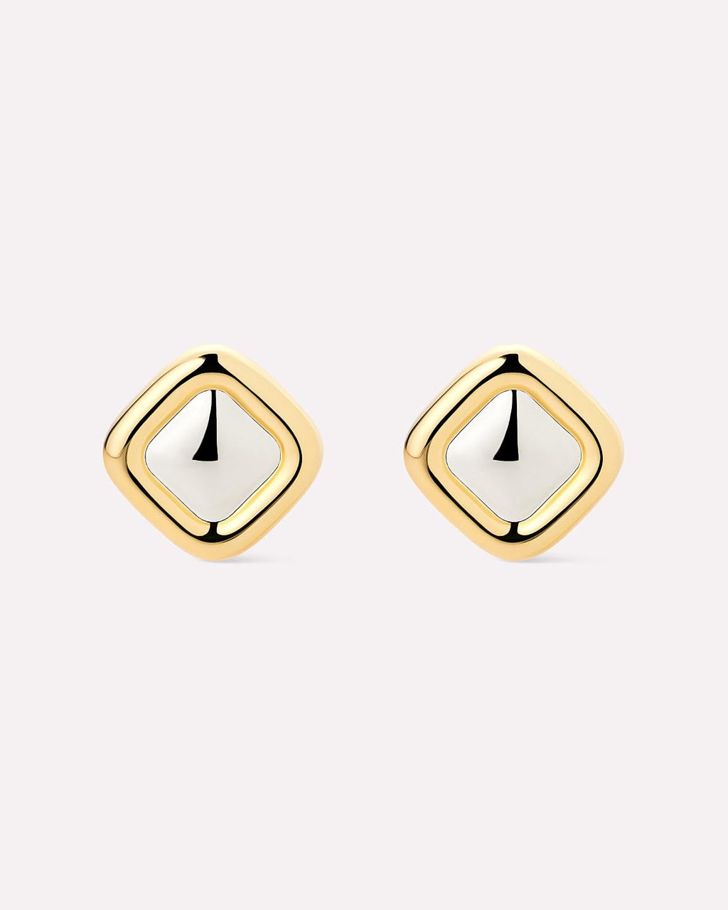 Stud Earrings - Clara Studs Two Tone