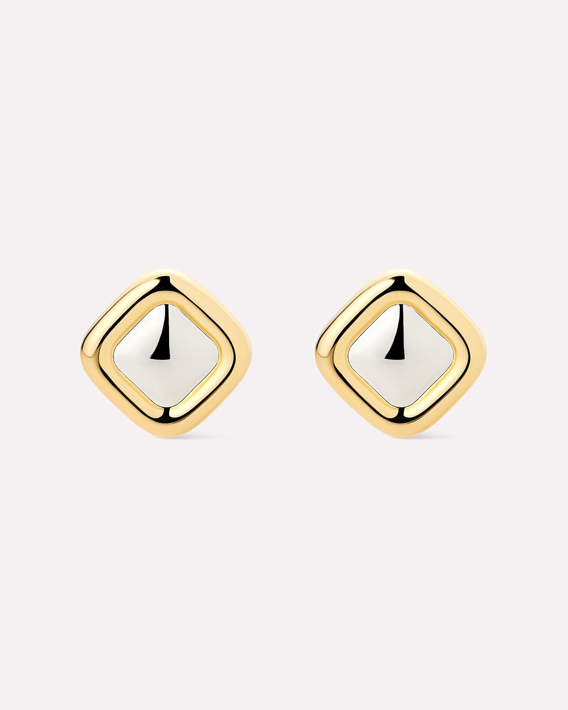 Stud Earrings - Clara Studs Two Tone