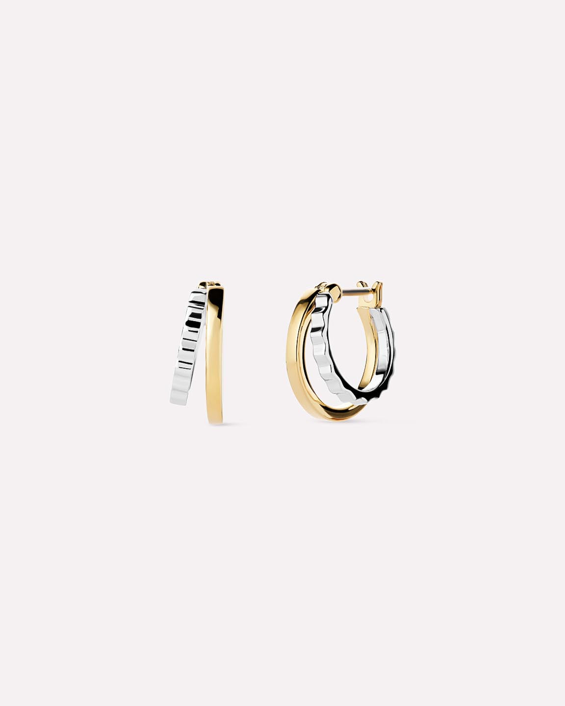 Huggie Earrings - Toda Two Tone