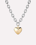 Heart Necklace - Lev Bold Two Tone