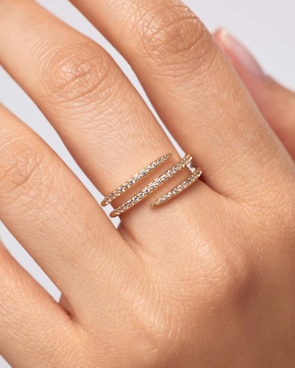 Gold Ring - Oren Triple Pave
