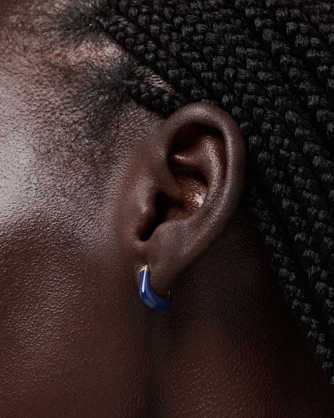 Huggie Earrings - Dakota Mini Navy