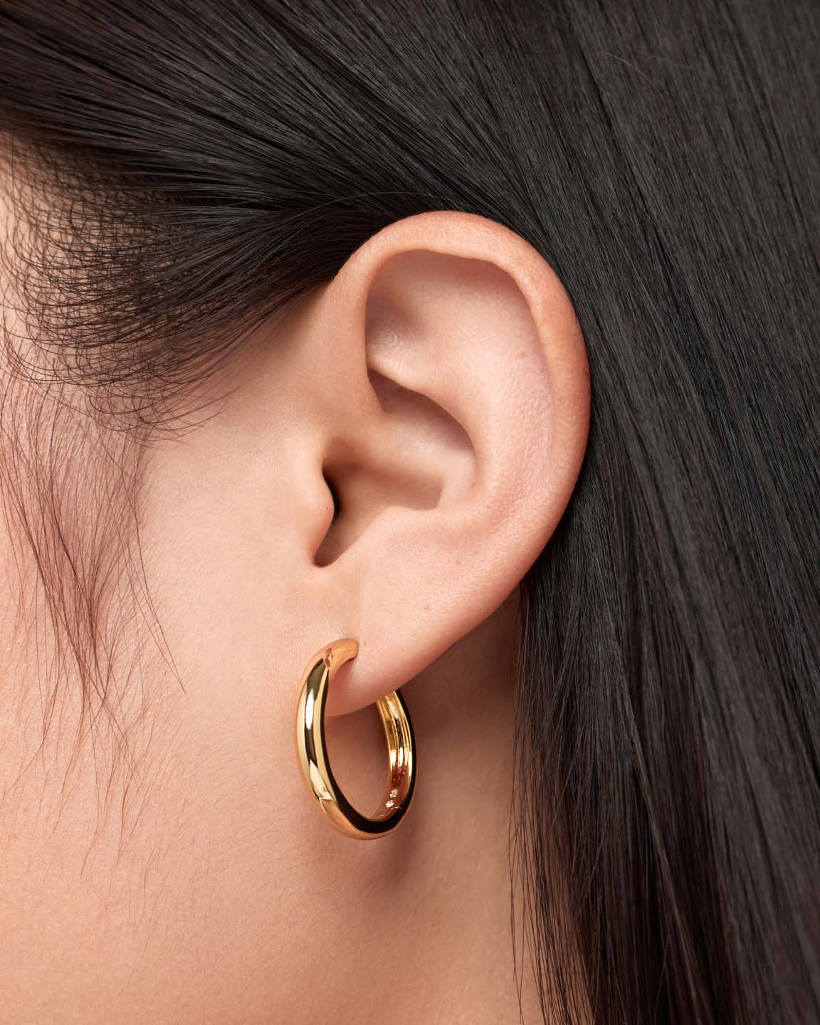 Gold Hoop Earrings - Giulia Large