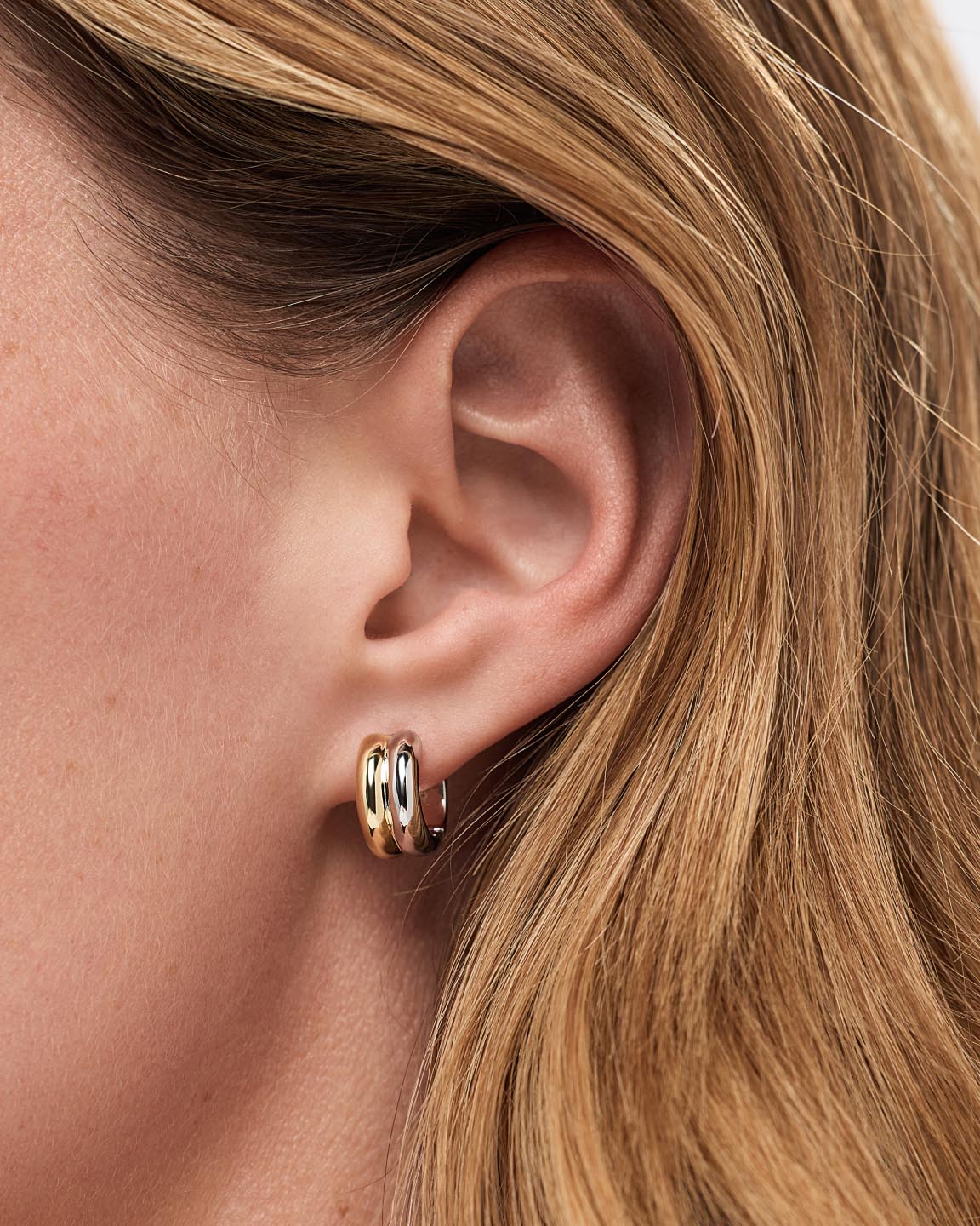 Huggie Hoop Earrings - Asher Bold