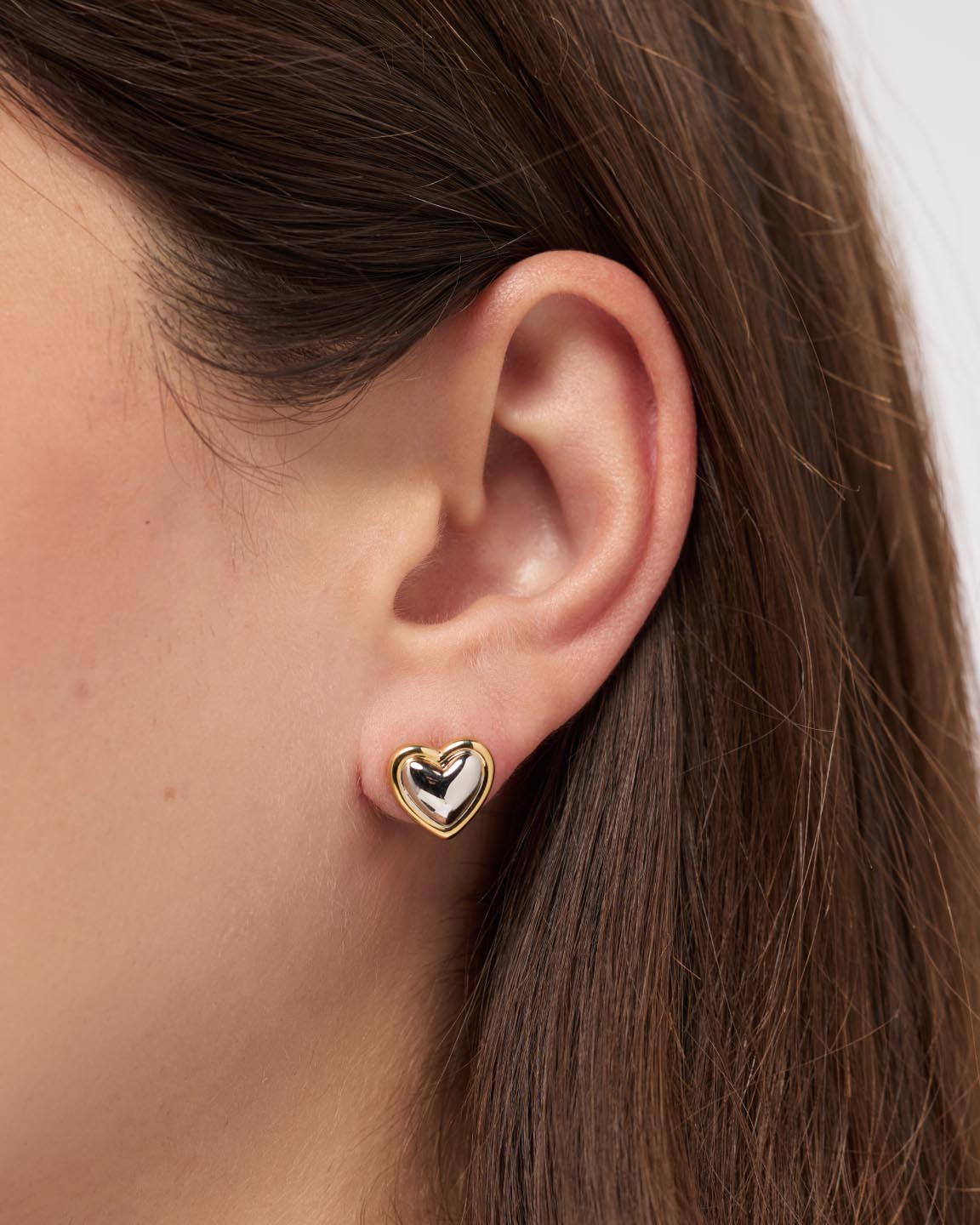 Stud Earrings - Lev Studs Two Tone