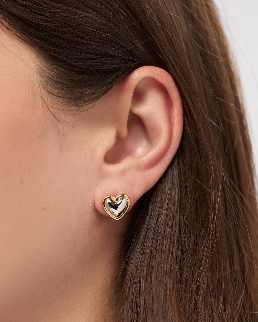 Stud Earrings - Lev Studs Two Tone