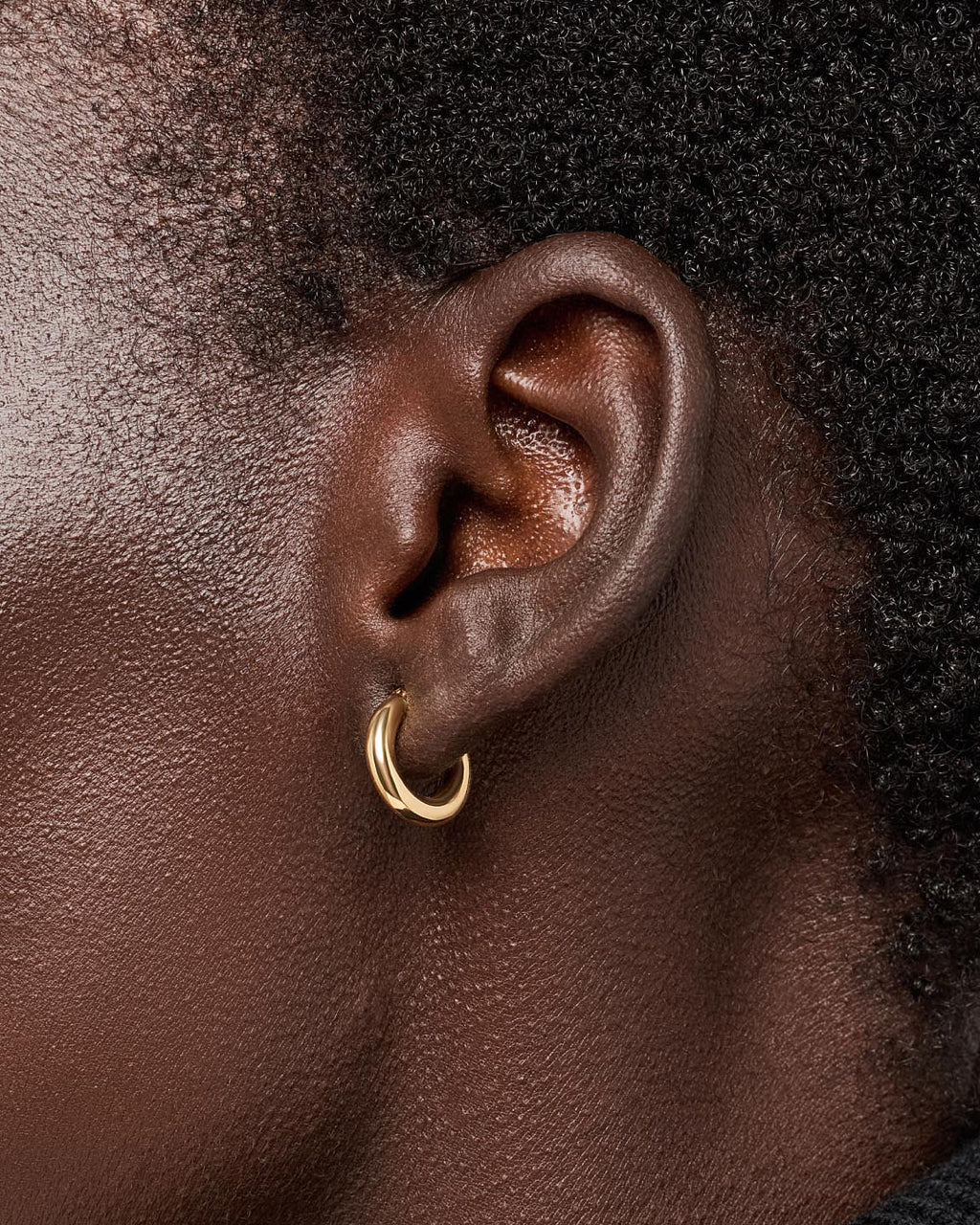 Chunky Gold Hoop Earrings - Gold Classic Hoops Mini
