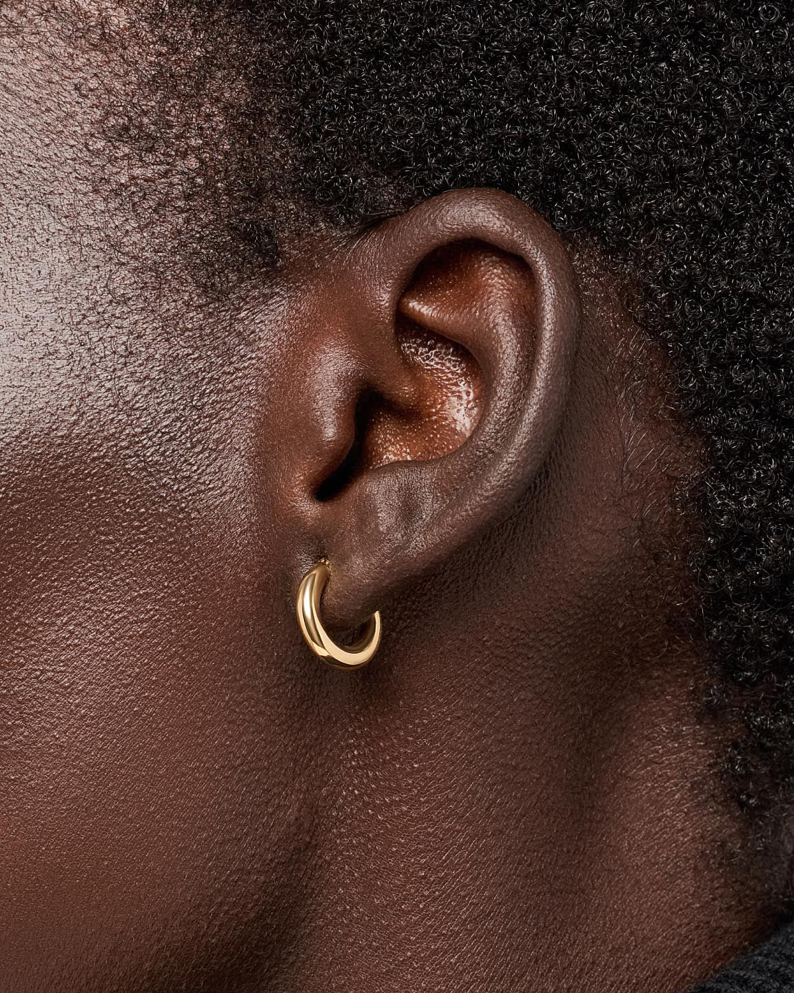 Chunky Gold Hoop Earrings - Gold Classic Hoops Mini