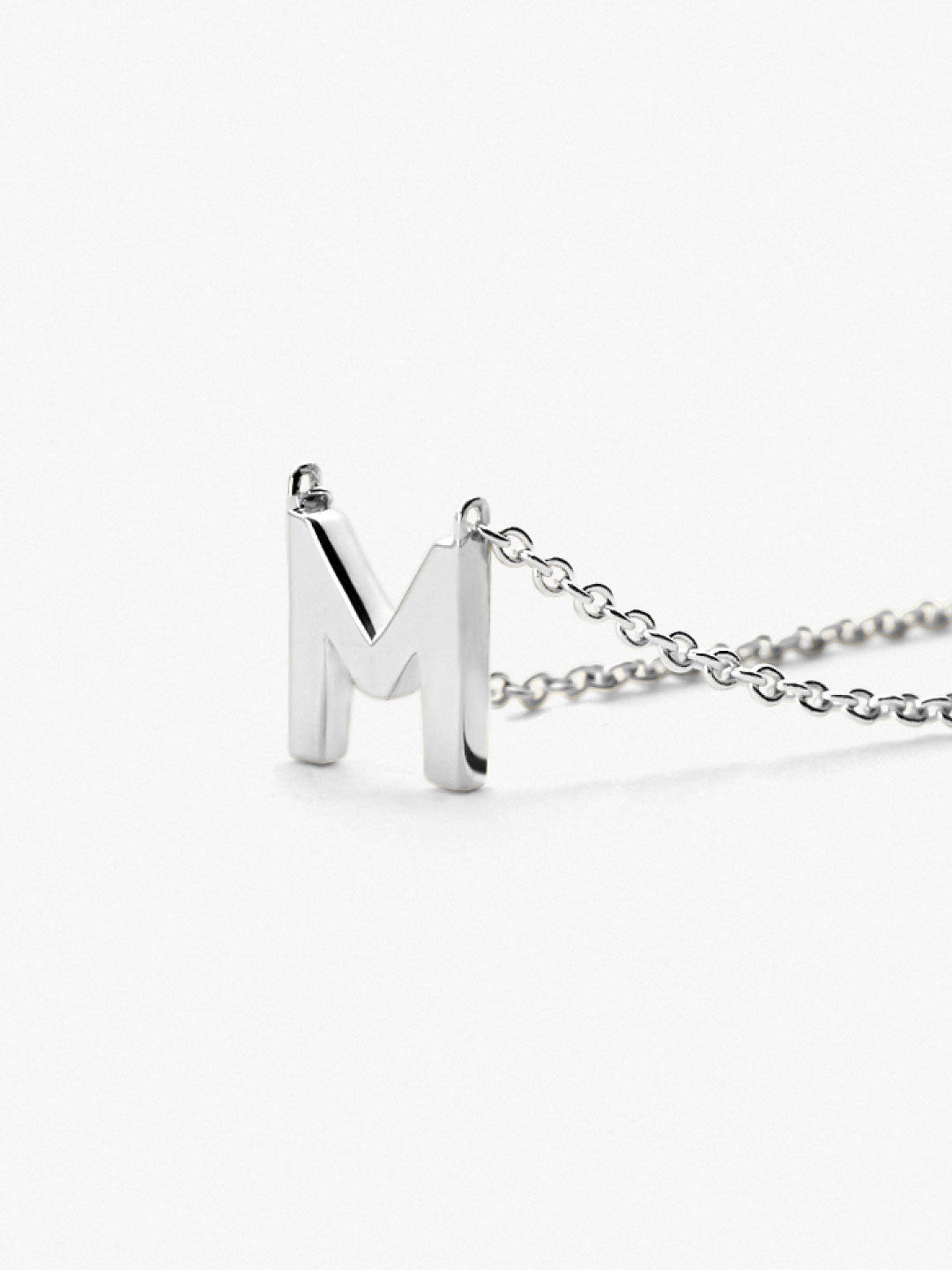 Silver Initial Necklace - Letter Necklace