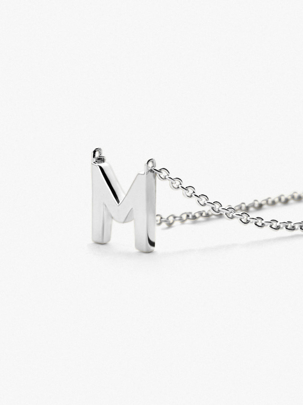 Silver Initial Necklace - Letter Necklace