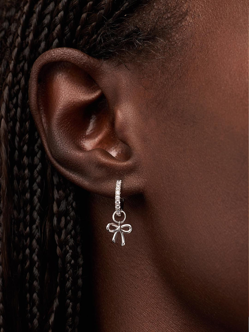 Earring Charms - Bow Charms Silver